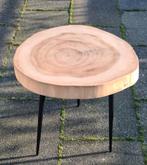 Boomstam salontafeltje / bijzettafeltje BoHo stijl, Ophalen, Rond, Minder dan 50 cm, Minder dan 50 cm
