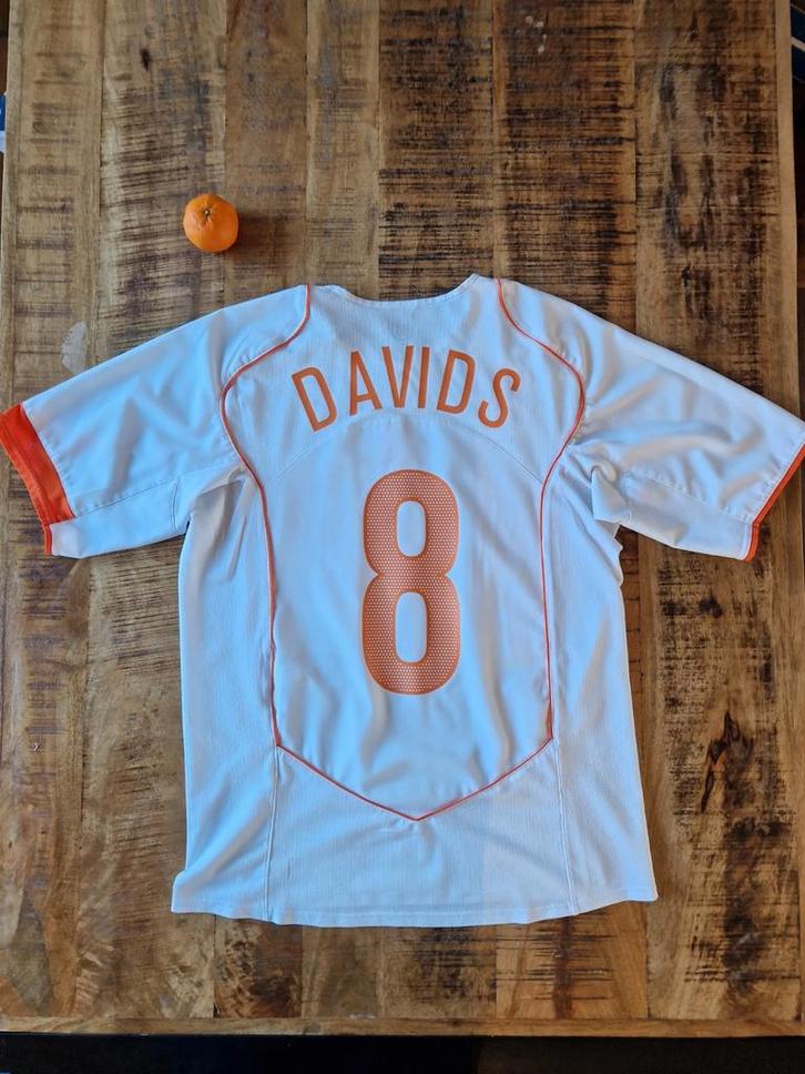 Nederlands elftal shirt 2004 KNVB Oranje Ajax Davids, Kleding | Heren, Sportkleding, Zo goed als nieuw, Voetbal, Maat 48/50 (M)
