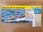 1:350 1/350 Dragon Z-31 + ArtwoxModel + Eduard Sets, Hobby en Vrije tijd, Ophalen of Verzenden, Zo goed als nieuw, 1:200 of kleiner