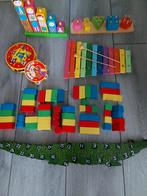 10 stuks houten speelgoed en muziek instrumenten., Ophalen, Gebruikt