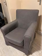 Gratis 2 grijze stoelen/fauteuil, Ophalen, Gebruikt, 75 tot 100 cm, Stof