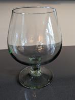 Vaas op voet cognac - grote cognac glas / vaas 23 cm, Minder dan 50 cm, Glas, Zo goed als nieuw, Ophalen