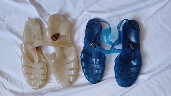 Waterschoenen blauw maat 39 crème maat 45., Watersport en Boten, Watersportkleding, Gebruikt, Overige typen, Ophalen of Verzenden