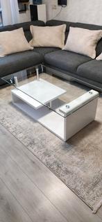 Salontafel, Huis en Inrichting, Tafels | Salontafels, Ophalen, 100 tot 150 cm, Glas, 50 tot 100 cm