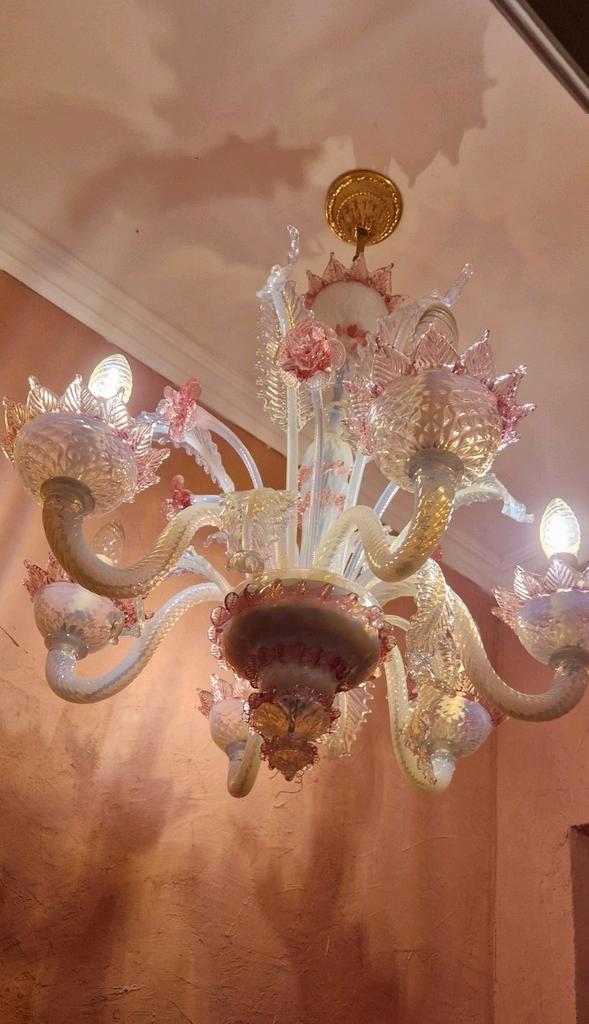 Antiek Muranoglas kroonluchter, Antiek en Kunst, Antiek | Lampen, Ophalen