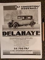 Delahaye advertentie uit 1929, Ophalen of Verzenden, Gebruikt, Auto's