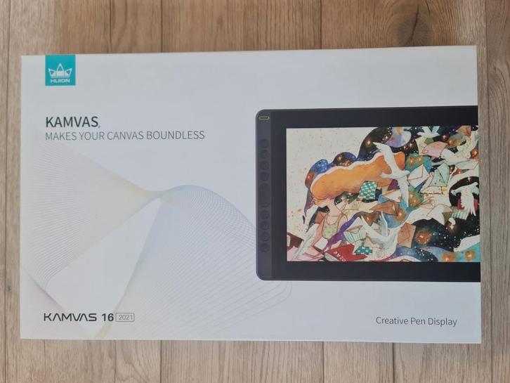Huion Kamvas 16 (2021) (Perfect condition), Computers en Software, Tekentablets, Zo goed als nieuw, Ophalen of Verzenden