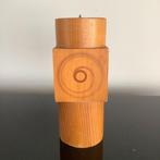 Vintage houten kandelaar – Made in GDR (Oost-Duitsland)., Ophalen of Verzenden, Huis en Inrichting