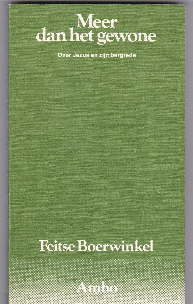 Boerwinkel, F. – Meer dan het gewone (Jezus en de Bergrede), Boeken, Godsdienst en Theologie, Zo goed als nieuw, Christendom | Protestants