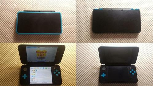 Zwart / Turquoise - New Nintendo 2DS XL, Spelcomputers en Games, Spelcomputers | Nintendo 2DS en 3DS, Zo goed als nieuw, 2DS XL