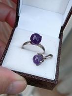 zilveren ring en hanger met amethist, Sieraden, Tassen en Uiterlijk, Antieke sieraden, Ophalen of Verzenden, Zilver, Ring