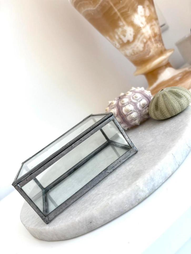 Glazen doosje, Antiek en Kunst, Antiek | Glas en Kristal, Ophalen of Verzenden
