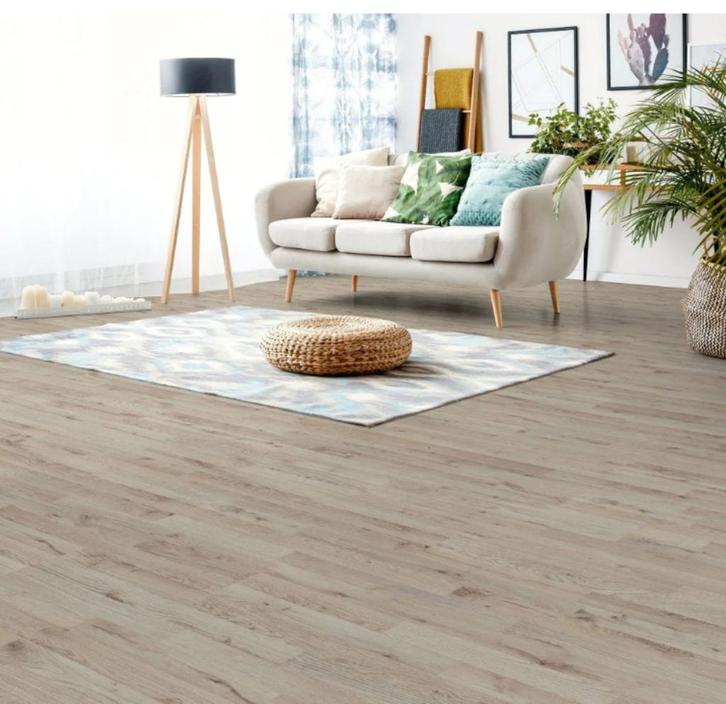 Laatste pakken grijs laminaat te koop 60 m2, Huis en Inrichting, Stoffering | Vloerbedekking, Nieuw, Laminaat, Grijs, 75 m² of meer