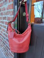 Coach Vintage K0769 11422 Bleecker Tattersall Duffle Bucket, Handtas, Gebruikt, Ophalen of Verzenden, Rood