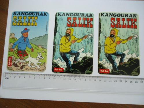 sticker Kuifje Herge strip jaren 70 retro Salik Kangourak 3x, Verzamelen, Stickers, Zo goed als nieuw, Overige typen, Verzenden