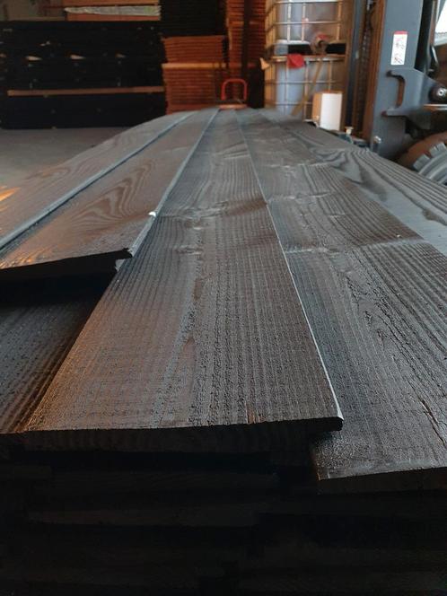 Aanbieding!!!  Mooie nieuwe zweeds rabat planken gitzwart!!, Doe-het-zelf en Verbouw, Hout en Planken, Nieuw, Plank, Overige houtsoorten