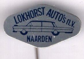 Lokhorst auto's N.V. Naarden Blik speldje ( C_025 ), Verzamelen, Verzenden, Nieuw, Transport, Speldje of Pin