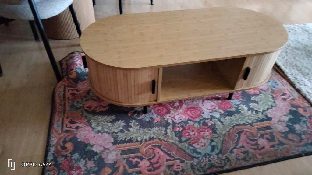 Salontafel  met roldeurtjes, Ophalen, 100 tot 150 cm, 50 tot 100 cm, Zo goed als nieuw