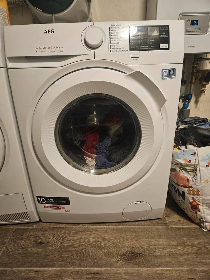 AEG Lavamat wasmachine 6000 series prosense 8 kg, Witgoed en Apparatuur, Wasmachines, Gebruikt, Voorlader, 6 tot 8 kg, 85 tot 90 cm