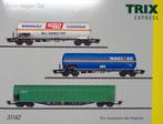 Trix 31142 Set (3) Goederenwagens, Treinset, Gelijkstroom, Trix, Nieuw