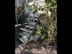 Stalen Trap met Bordes en Leuningen, Doe-het-zelf en Verbouw, Ophalen of Verzenden, Gebruikt, Trap, Minder dan 2 meter