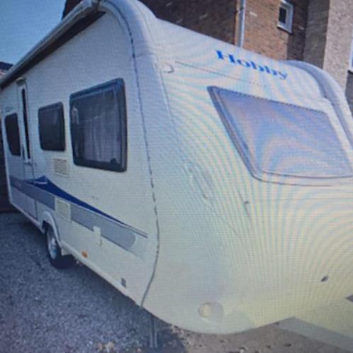Hobby 455 UF de Luxe 2009  incl.stalling,mover & toebehoren, Caravans en Kamperen, Caravans, Particulier, tot en met 4, 1250 - 1500 kg