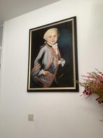 Olieverf op doek, YBO,  W.A. Mozart inclusief lijst, Antiek en Kunst, Kunst | Schilderijen | Klassiek, Ophalen