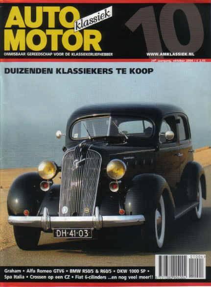 AMK 10 2004 : Alfa Romeo GTV6 - Fiat 1800B - 2300 - DKW SP, Boeken, Auto's | Folders en Tijdschriften, Gelezen, Algemeen, Ophalen of Verzenden