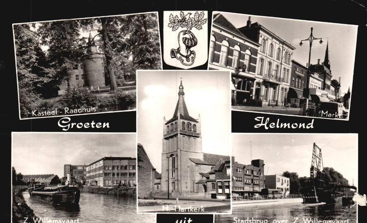 Groeten uit Helmond, vijfluik (1965) 129981, Verzamelen, Ansichtkaarten | Nederland, Gelopen, Noord-Brabant, 1960 tot 1980, Verzenden