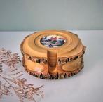 Houten Onderzetters Set - Handwerk, Ophalen of Verzenden, Gebruikt, Glas of Kopje