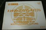 Yamaha XJ400 XJ500 XJ550 1983 service manual supplement, Motoren, Ophalen of Verzenden, Yamaha