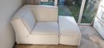 Bank of loveseat met hocker wit, Huis en Inrichting, Banken | Sofa's en Chaises Longues, Ophalen, 100 tot 125 cm, 150 tot 200 cm