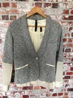 10 days jasje colbert blazer + blouse ecru grijs small 34 36, Kleding | Dames, 10days, Ophalen of Verzenden, Zo goed als nieuw