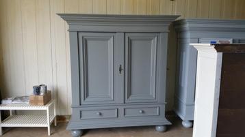 Kledingkasten, garderobe brocante slaapkamerkast, linnenkast beschikbaar voor biedingen
