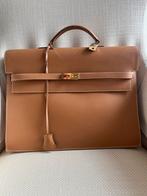 Hermès Kelly depêches briefcase, Beige, Gebruikt, Ophalen of Verzenden, Aktetas of Boekentas