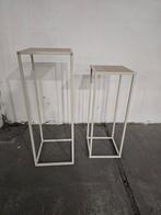 Zuilen wit met hout set van 2, Huis en Inrichting, Woonaccessoires | Zuilen en Pilaren, Ophalen, Nieuw