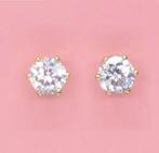 Cubic Zirconia vergulde oorbellen., Sieraden, Tassen en Uiterlijk, Oorbellen, Overige materialen, Nieuw, Ophalen of Verzenden