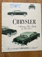 Chrysler 1953 modellenprogramma autofolder Windsor Crown, Ophalen of Verzenden, Gelezen, Overige merken
