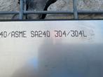 4 nieuwe platen RVS 304/304L 2B 150 cm x 70 cm x 1,5 mm, Ophalen, Nieuw, Minder dan 100 cm