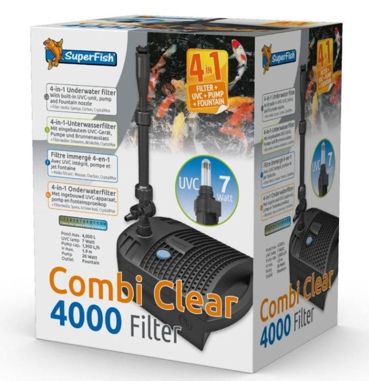 Superfish Combi Clear 4000, Tuin en Terras, Vijver-toebehoren, Zo goed als nieuw, Vijverfilter, Ophalen