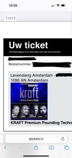2 tickets voor Kraft, Tickets en Kaartjes, Twee personen