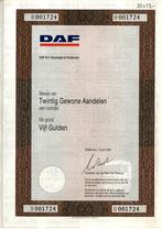 Aandeel DAF / PACCAR 20 x f 5,- Eindhoven, 13 juni 1989, Verzamelen, Ophalen of Verzenden, Zo goed als nieuw, Auto's