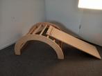 Montessori Klimboog met Glijbaan - Gebruikt, Kinderen en Baby's, Speelgoed | Buiten | Speeltoestellen, Ophalen, Gebruikt, Glijbaan