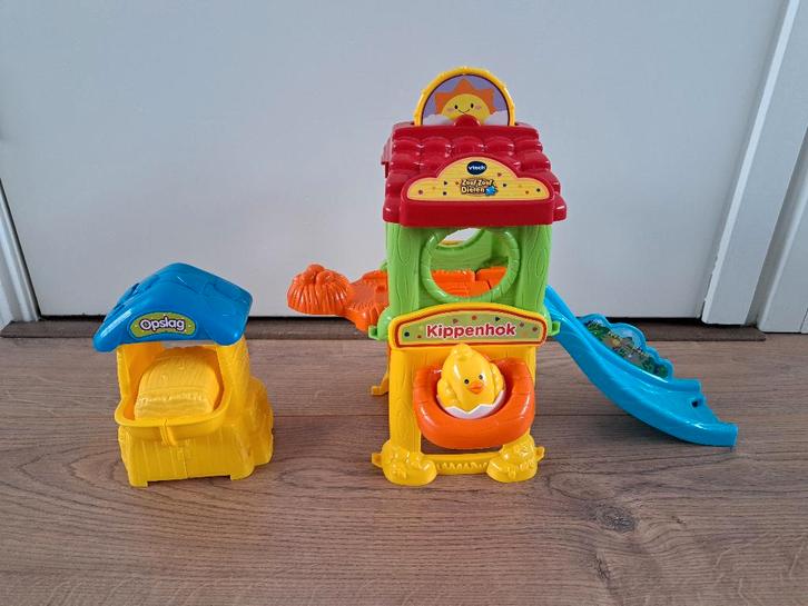 Vtech Zoef Zoef Dieren Kippenhok en Opslag - met kuikentje, Kinderen en Baby's, Speelgoed | Vtech, Gebruikt, 2 tot 4 jaar, Ophalen of Verzenden