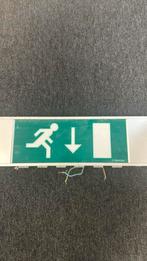 Exit m, nooduitgangverlichting 2x, Ophalen of Verzenden, Gebruikt, Lamp met armatuur