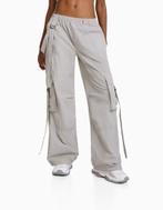Bershka L broek pants cargobroek parachute keper grijs, Maat 42/44 (L), Nieuw, Ophalen of Verzenden, Grijs