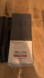 HEMA Hoeslakens (grijs) 180x200 - 2 stuks, Huis en Inrichting, Slaapkamer | Beddengoed, Ophalen, Hoeslaken of Sloop, Tweepersoons