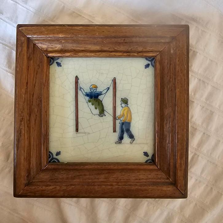 Makkum tichelaar tegel, Antiek en Kunst, Kunst | Schilderijen | Klassiek, Ophalen of Verzenden