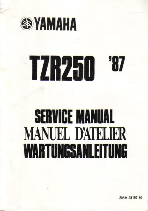 Yamaha TZR250 Service Manual 1987 (5710z), Motoren, Handleidingen en Instructieboekjes, Yamaha, Verzenden