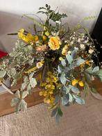 Oude Keramieken Vaas met Kunstbloemen, Ophalen of Verzenden, Gebruikt, Binnen